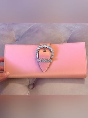 NWT Jimmy Choo Cheri Satin Clutch